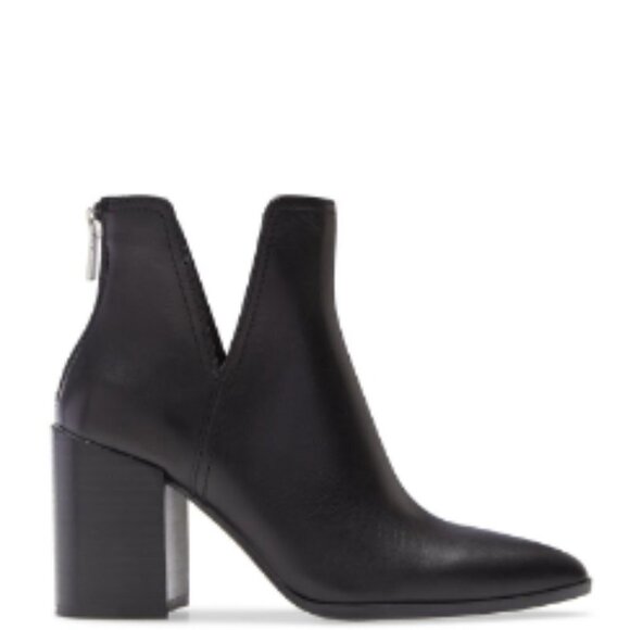 Steve Madden Darci black leather pointed toe ankle boots 10 - Picture 3 of 7